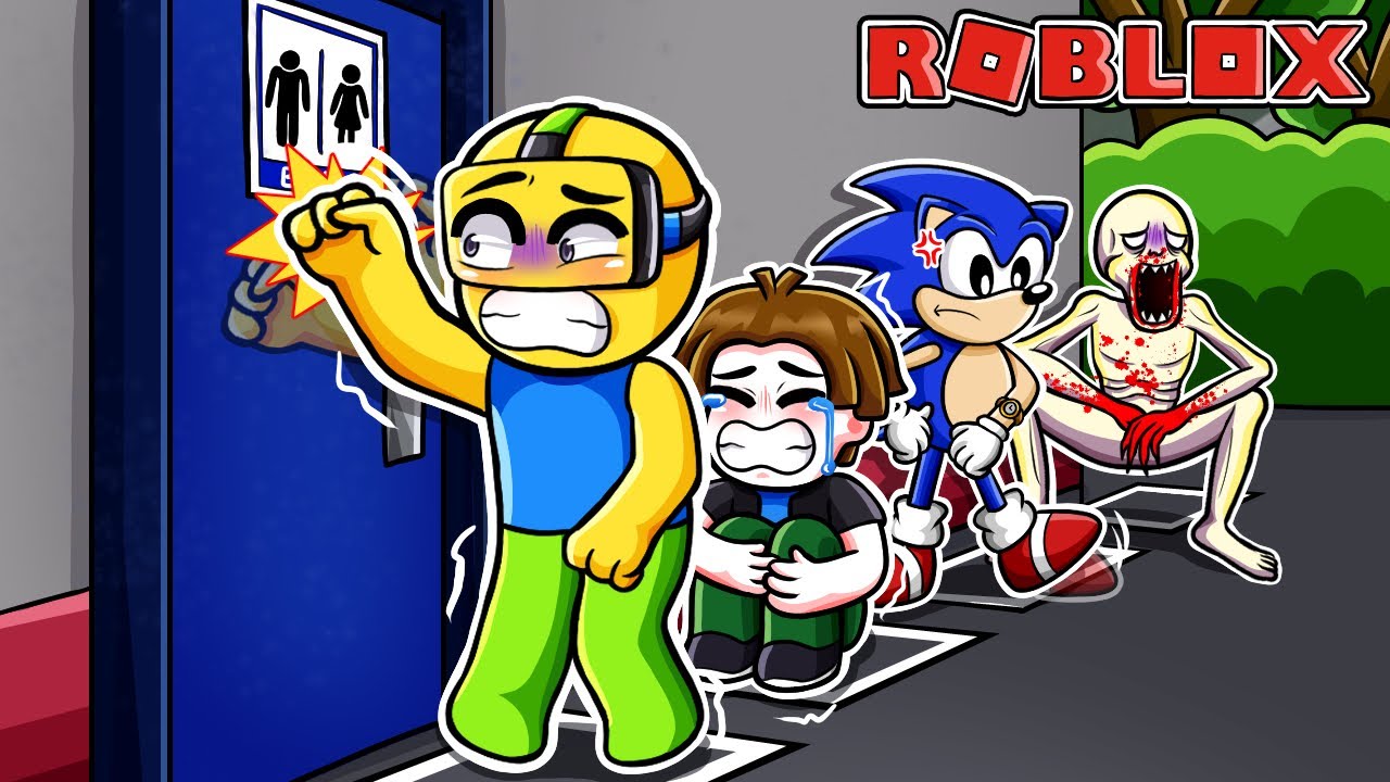 ¡URGENTE! TENGO QUE HACER FILA PARA IR AL BAÑO en Roblox