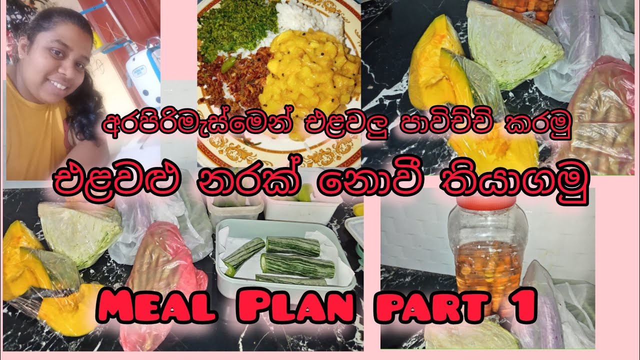කලබලයකින් තොරව සතියම උයමු #mealplan #1