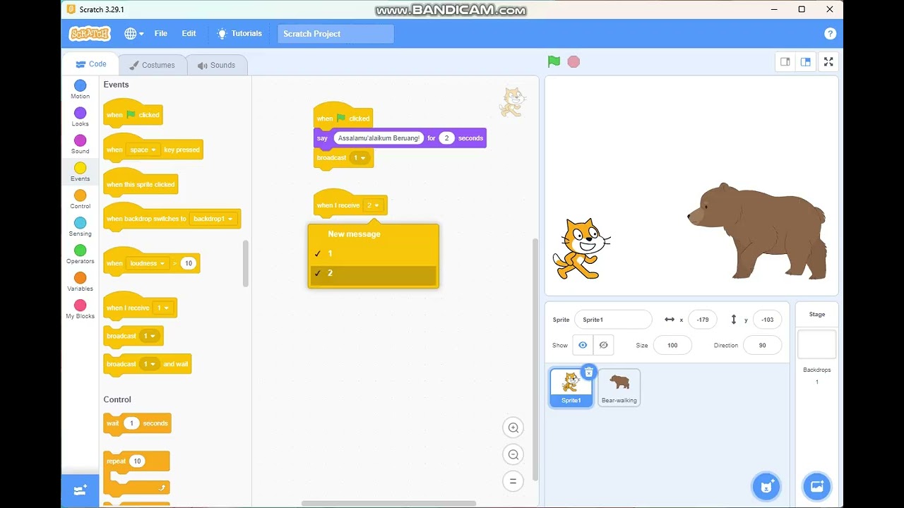 Membuat Percakapan di Scratch