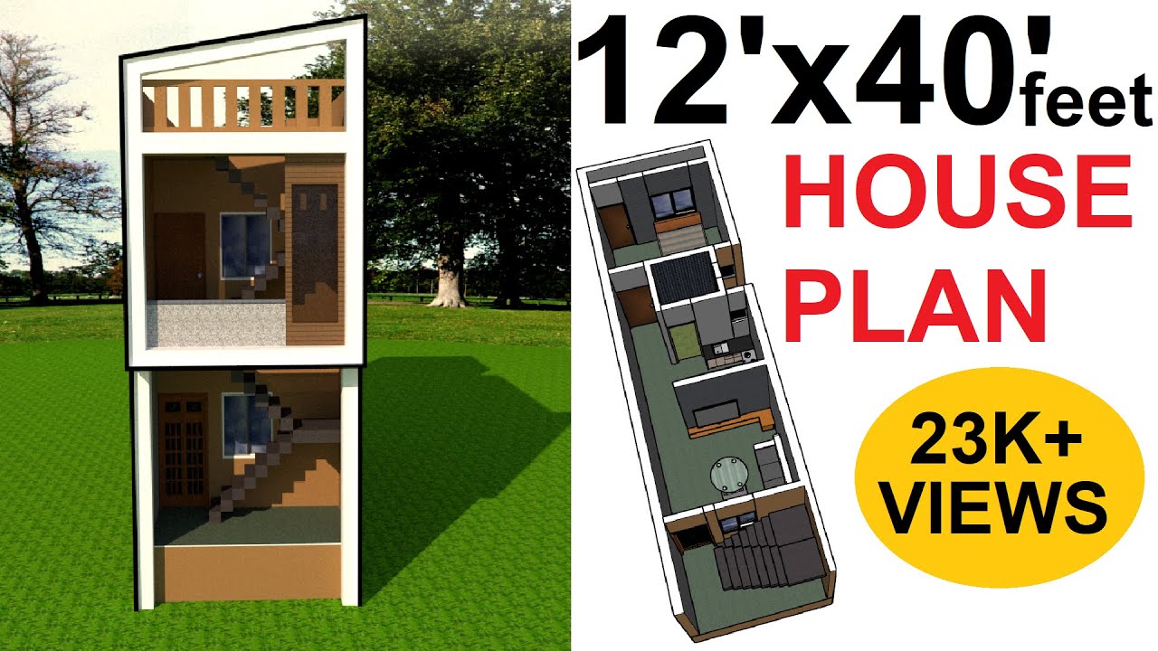 12' X 40' FEET HOUSE PLAN /GHAR KA NAKSHA 12 feet by 40 feet/2BHK PLAN/480 Sq Ft Ghar ka Plan