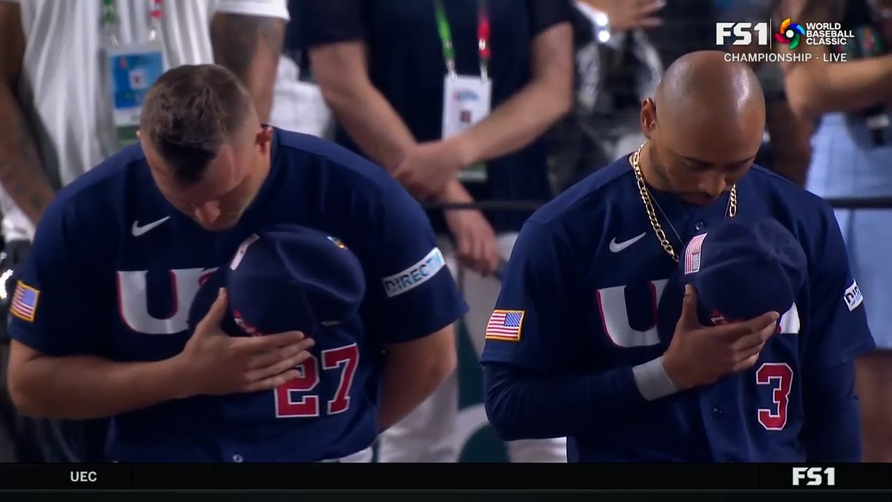 USA's 'National Anthem' ahead of the World Baseball Classic Championship against Japan | MLB on FOX