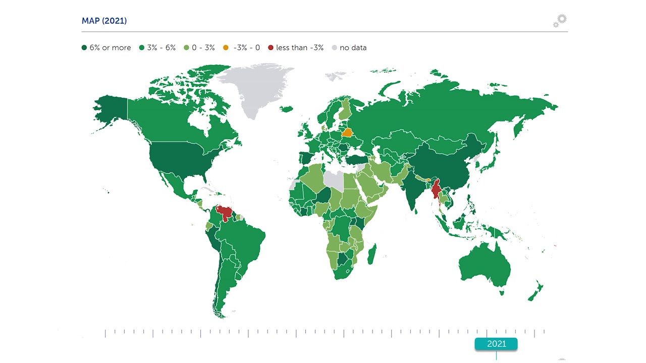 Real GDP Growth on World Map (1980-2026)