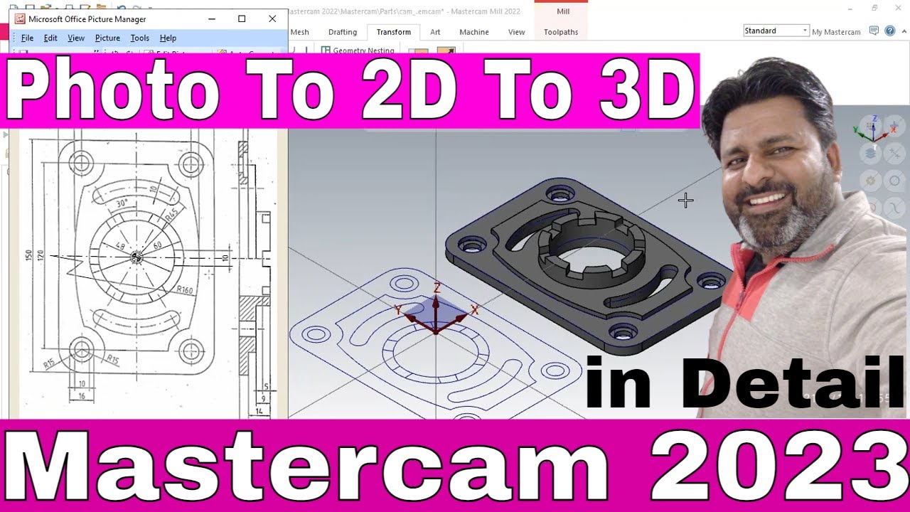 Mastercam 2023 Photo to 3D Model | Mastercam 2023 Tutorials