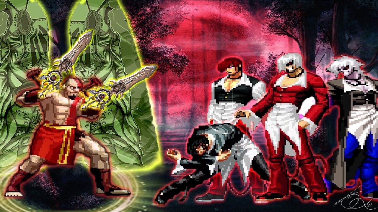 [Mugen KOF] Kratos vs Orochi Iori Team