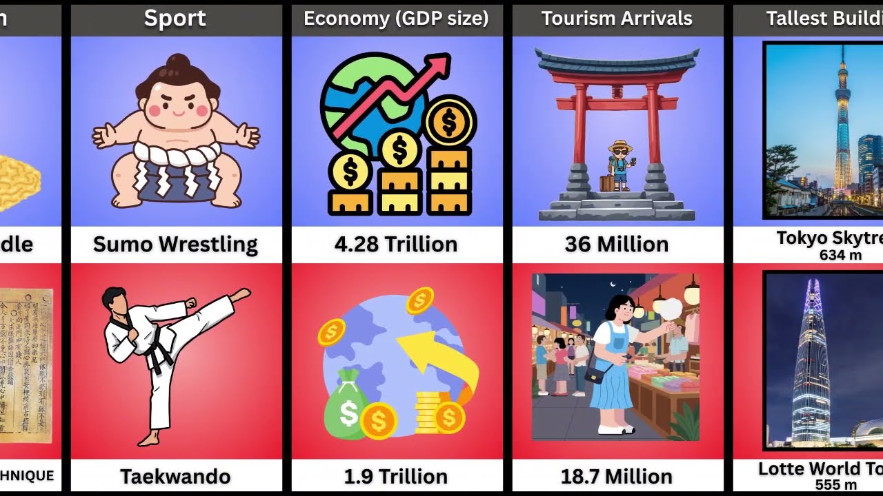 Japan vs Korea - Country Comparison