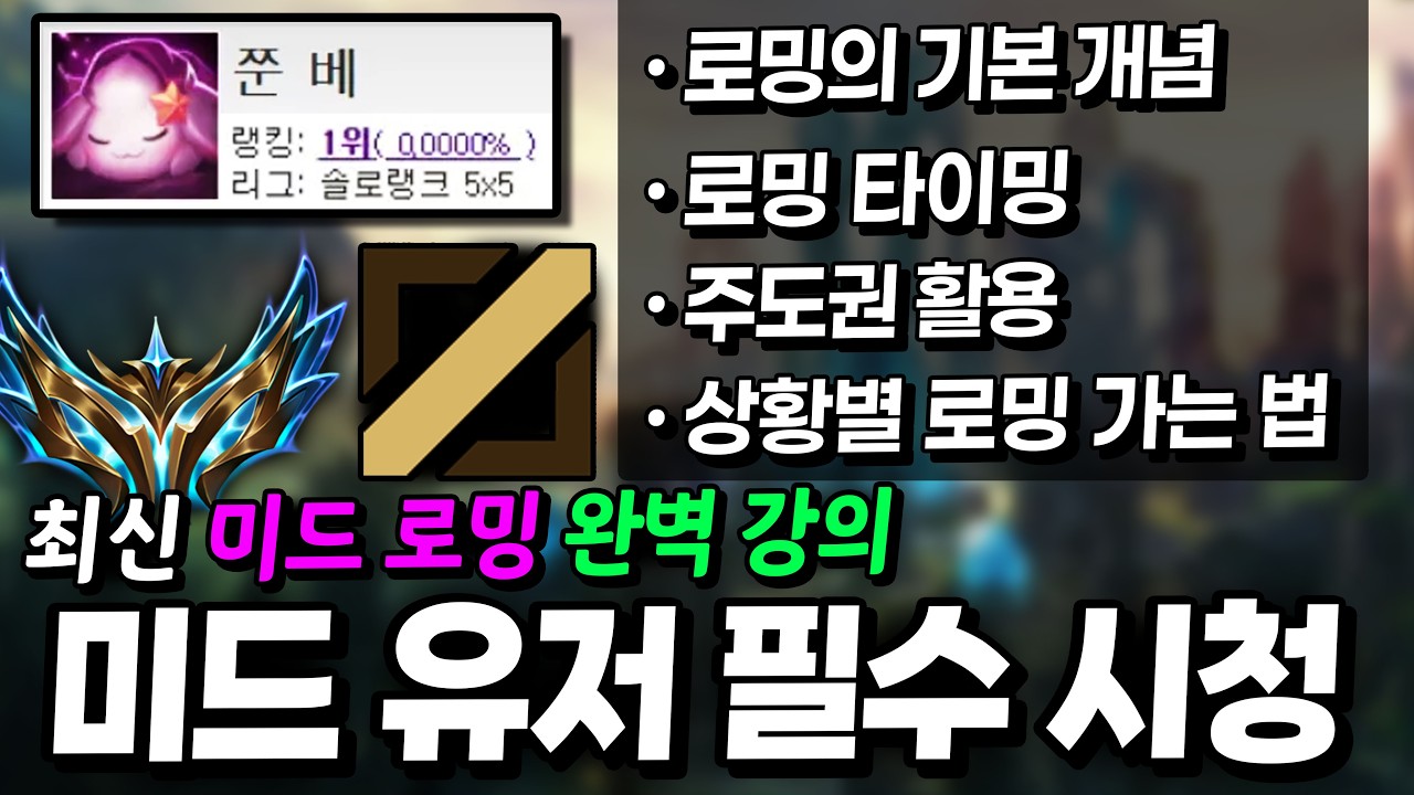 미드 로밍의 모든 개념과 디테일부터 상황 대처까지, 이 영상 하나면 끝!【미드 강의】