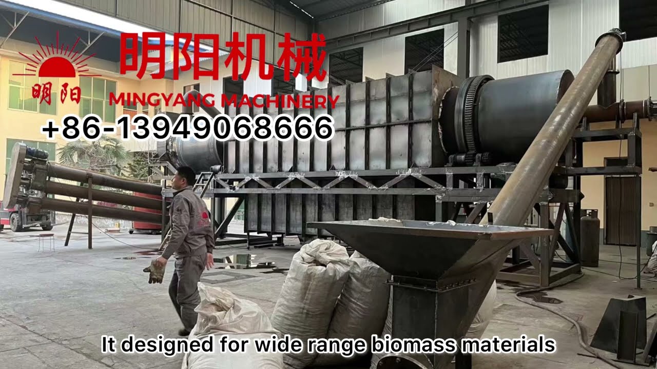 Corn stalk Biochar Making Machine-Agriculture Waste Continuous Carbonization Furnace