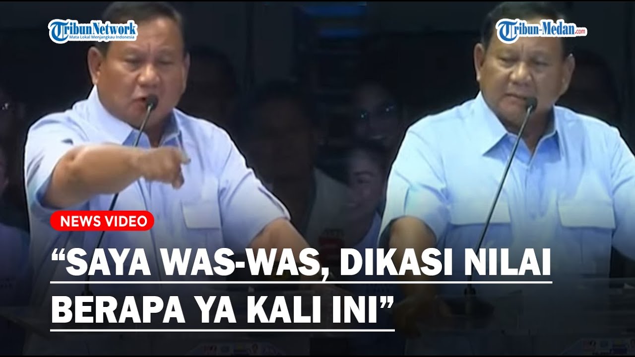 DISORAKI PENDUKUNG Prabowo Ngaku Was-was Menuju Debat : Dikasi Nilai Berapa Ya Kali Ini