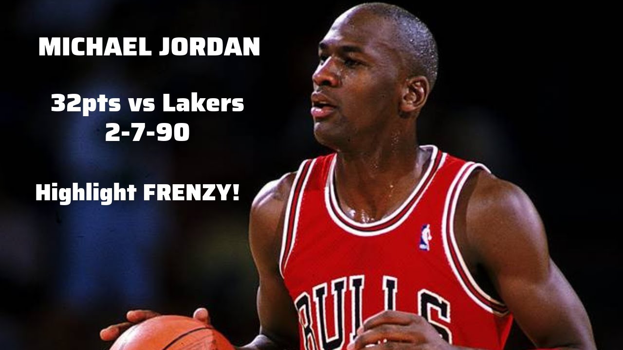 Michael Jordan - 32pts, Highlight Frenzy vs. Lakers (1990)
