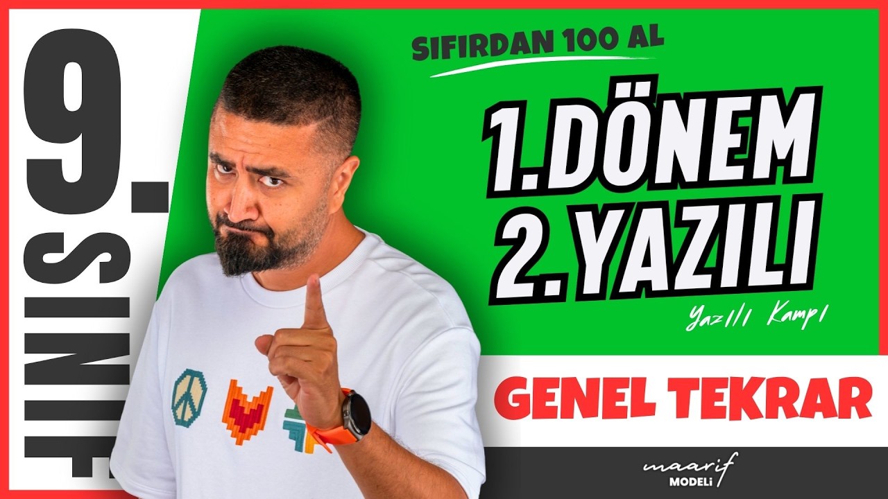 9.Sınıf 1.Dönem 2.Yazılı Genel Tekrar + Soru Avcısı  | YAZILI KAMPI | Rehber Matematik