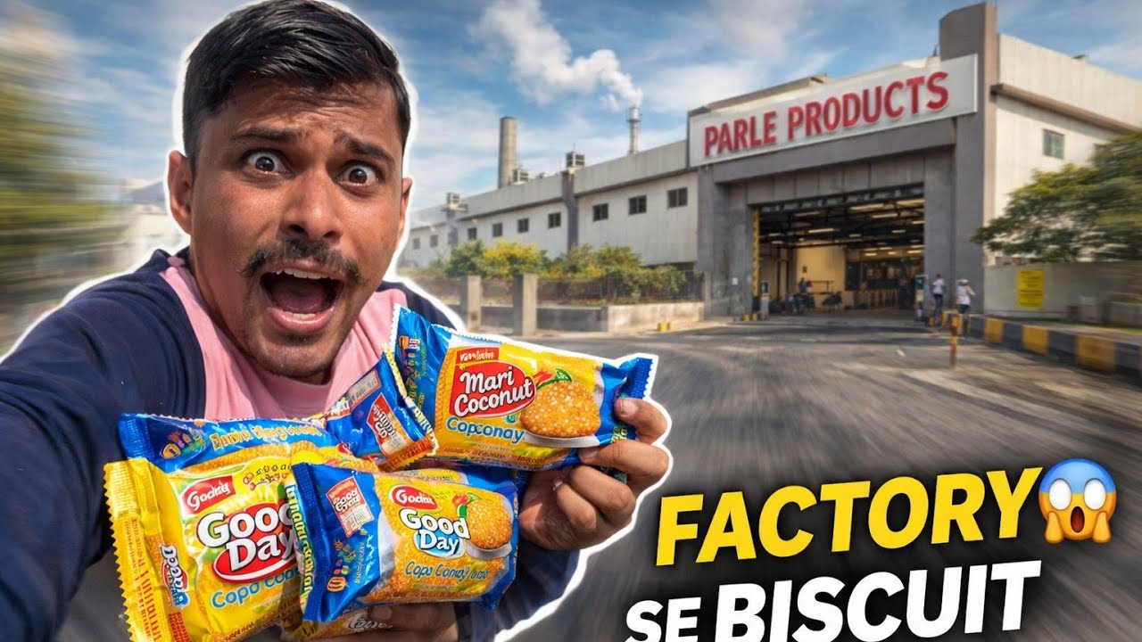 Factory में घुसकर Biscuit निकाल लिया 😳 Parle Good Day Mari Coconut Vlog 
