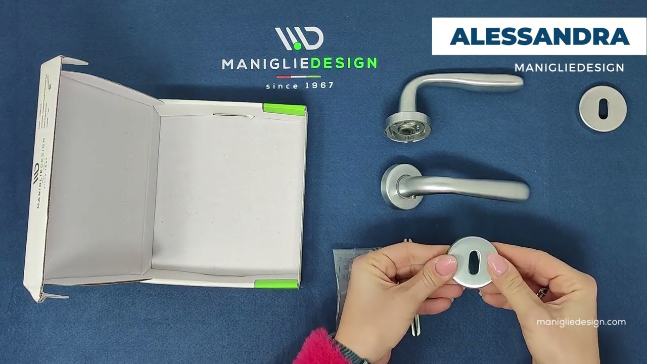 Maniglia per porta ALESSANDRA Manigliedesign Unboxing - Manigliedesign.com