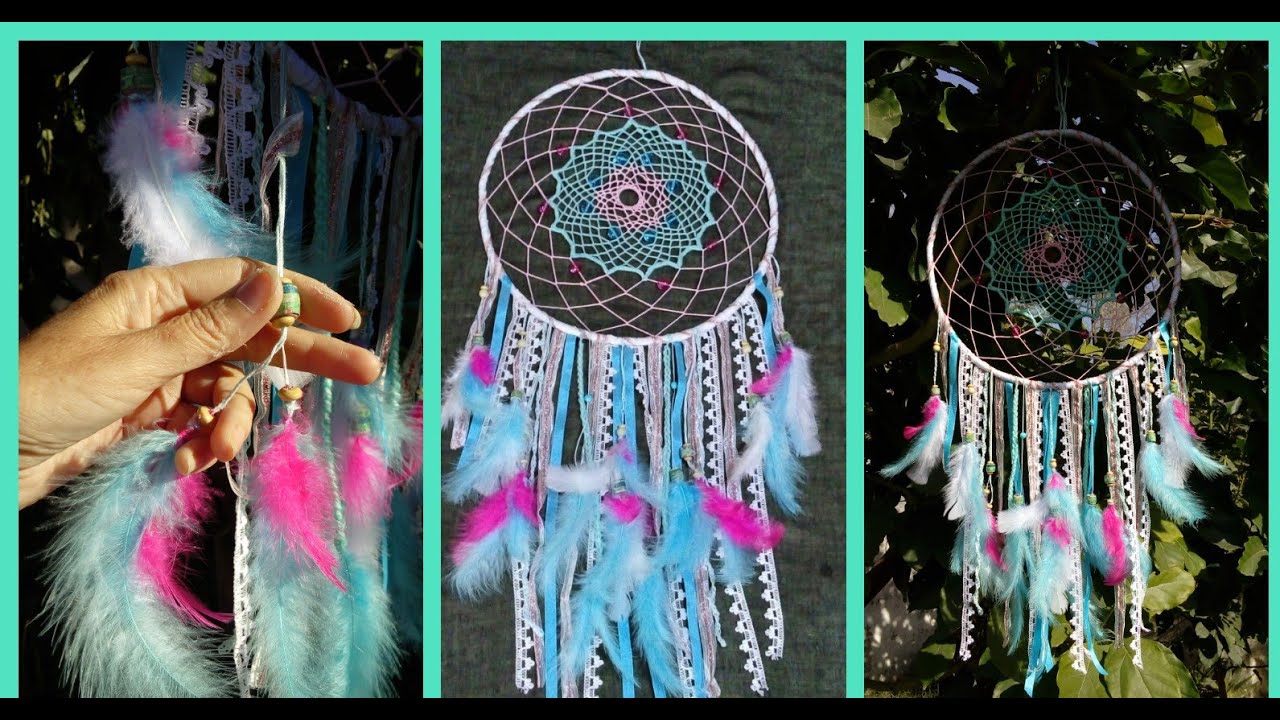 Atrapasueños 🦚 TIP: Cómo Poner Plumas Tupidas 🦚 Aplicação de Penas 🦚  Dreamcatcher
