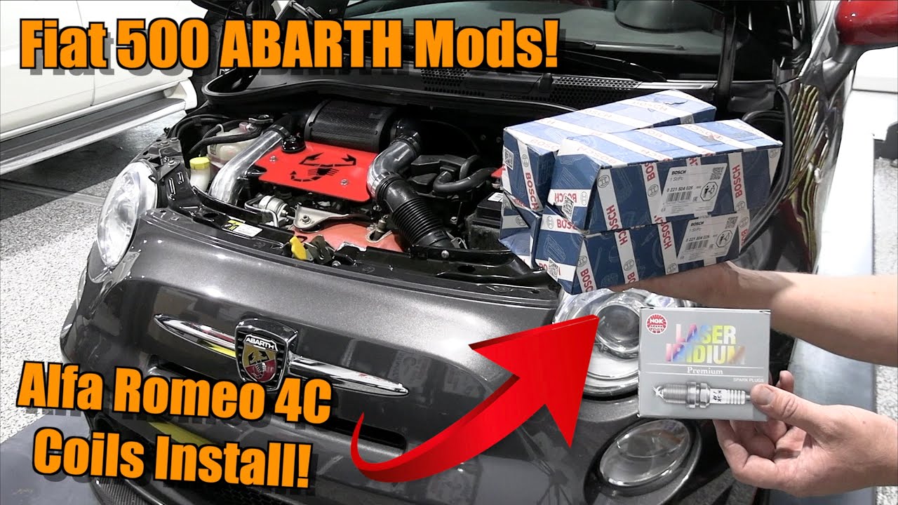 Fiat 500 ABARTH Ignition UPGRADE! Alfa Romeo 4C Coils Install & Test