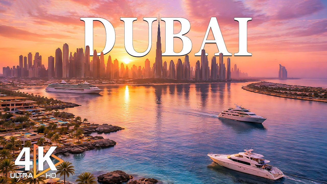 Drone Footage Dubai 4K 🌴Luxury Cityscape & Golden Beaches Aerial Views | Top Deep House Chill Mix