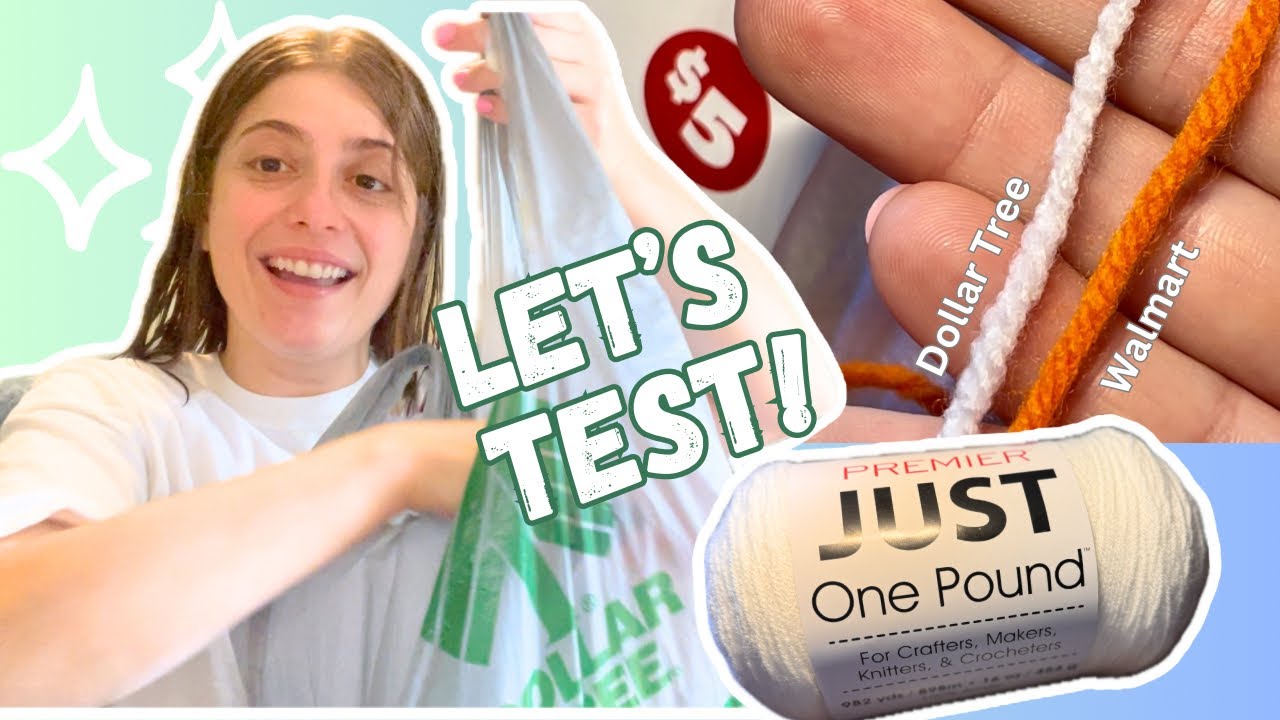 NEW Dollar Tree Yarn !! Premier Just One Pound | Swatch Test