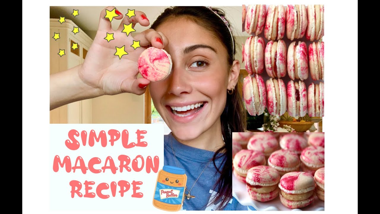 SIMPLE MACARON RECIPE!!! Pretty pink marbled macarons💗💗💗