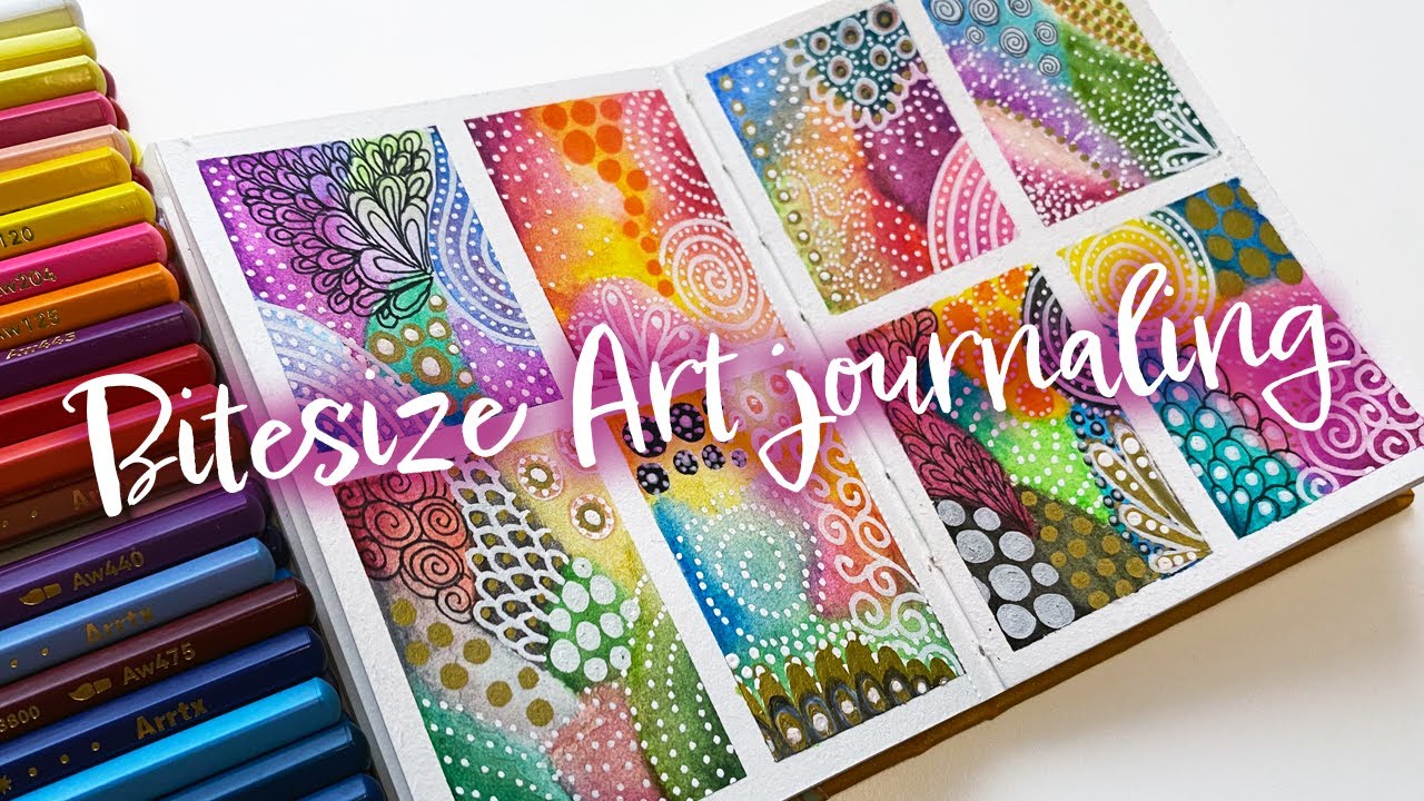Bitesize Art journaling with Arrtx watercolor pencils 💗