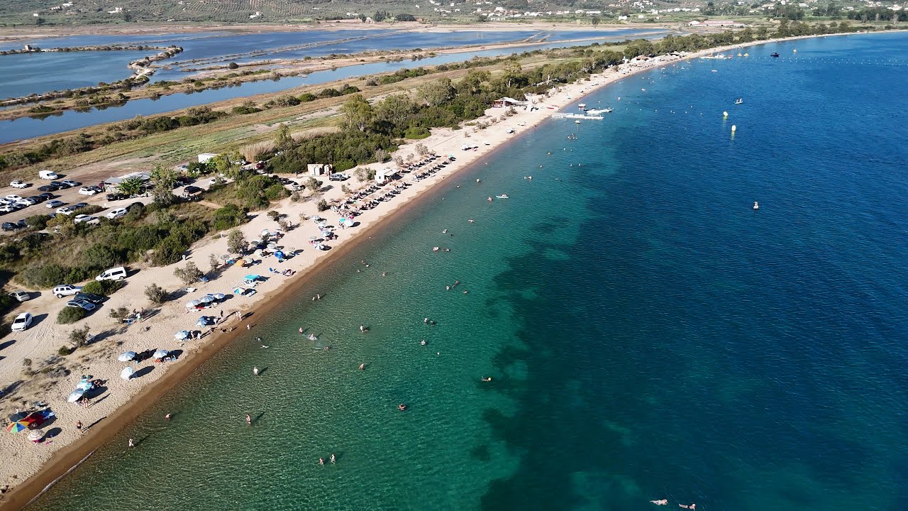 GREECE - Divari beach Gialova 4K ΔΙΒΑΡΙ  ΓΙΑΛΟΒΑ 