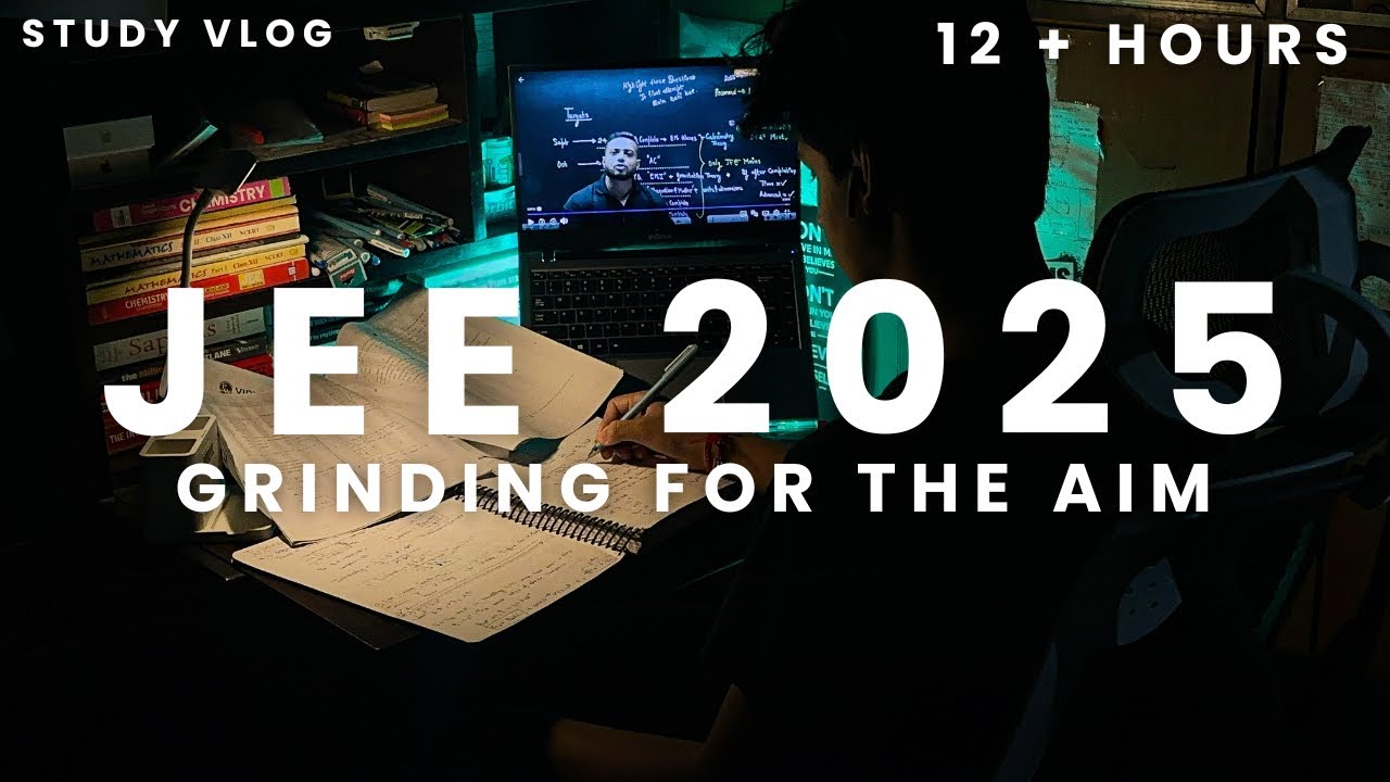 Day in a life of JEE 2025 aspirant 📚|| Study Vlog || 12 + Hours