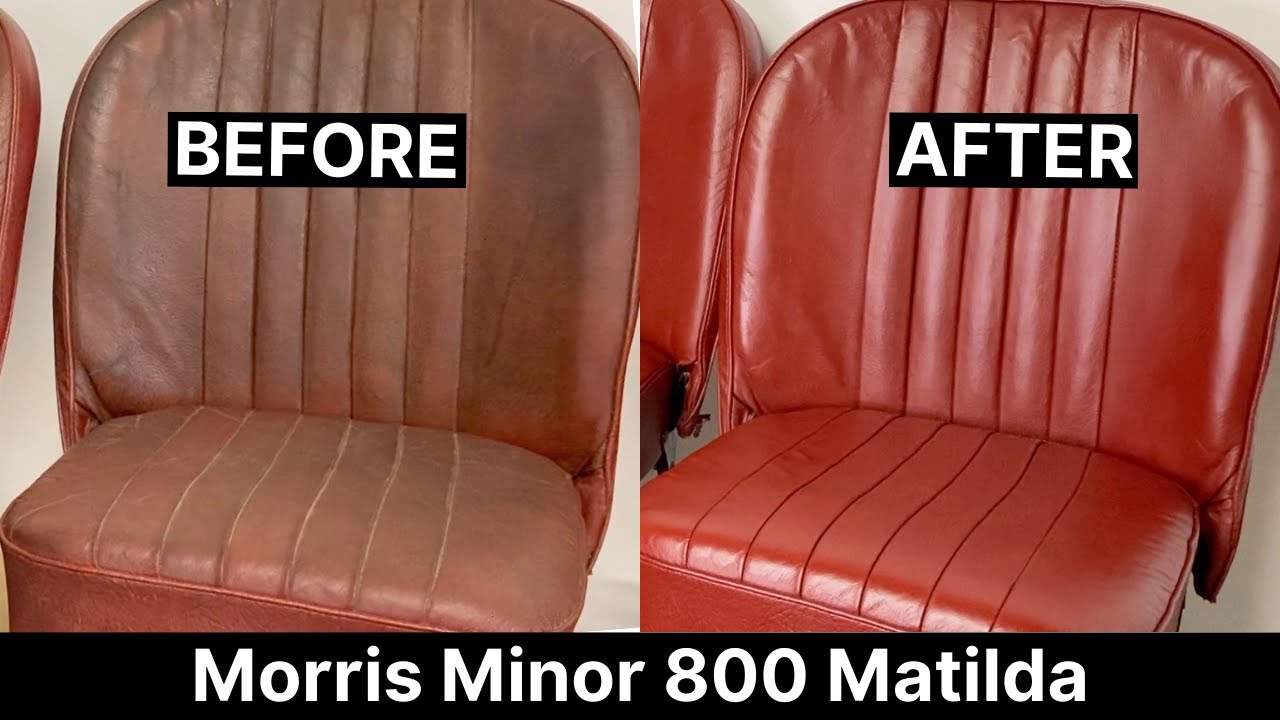 65-летний классический Morris Minor | Реставрация салона из искусственной кожи | leathercare.com