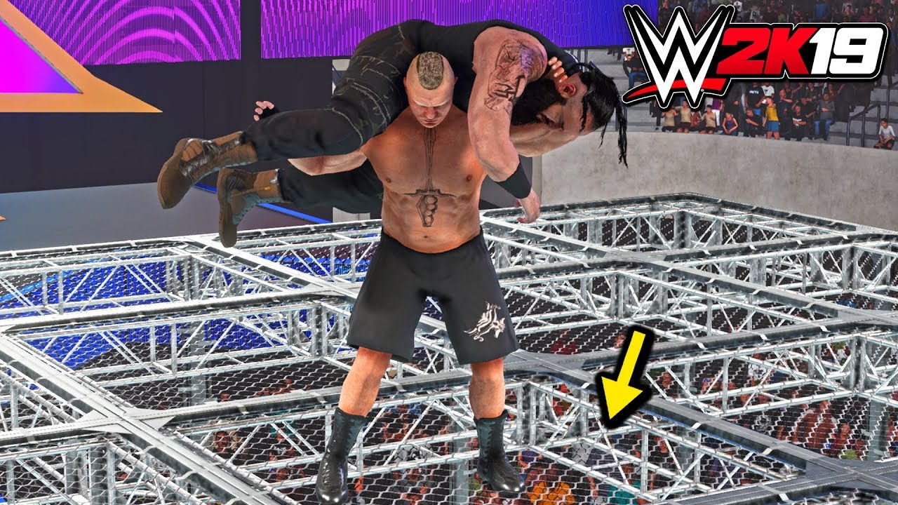 WWE 2K19 - 50 FINISHERS THROUGH HELL IN A CELL ROOF!