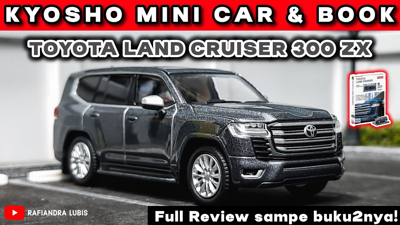 UNBOXING & REVIEW DIECAST KYOSHO MINI CAR & BOOK TOYOTA LAND CRUISER 300 ZX 1:64