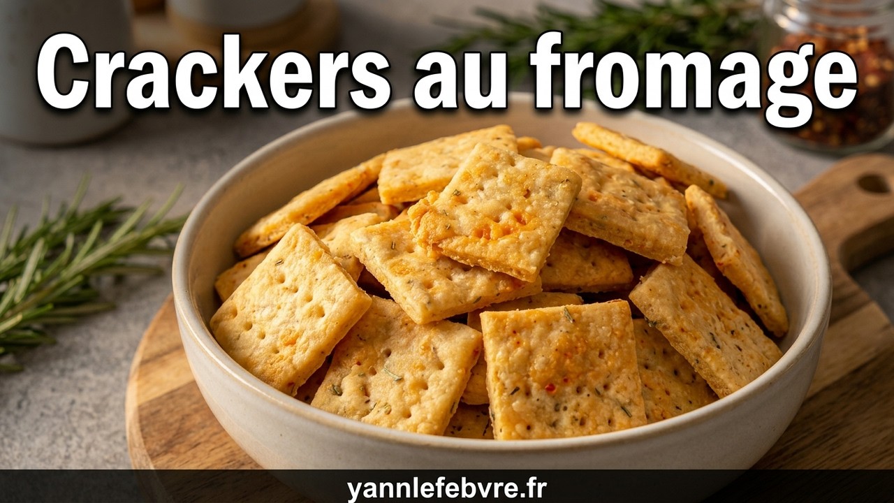 Recette de Crackers au Fromage, Romarin et Piment d’Espelette  🧀🌶️