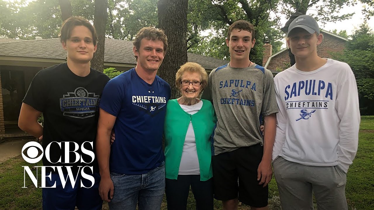 Teens save 90-year-old woman from fire