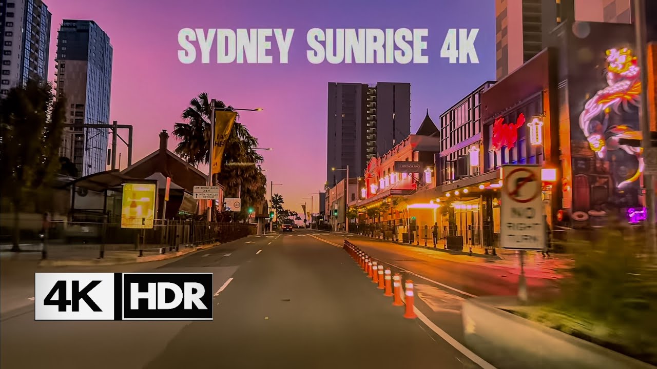  Sunrise Diffused Light Sydney Drive Burwood to Maroubra 4K HDR 60FPS