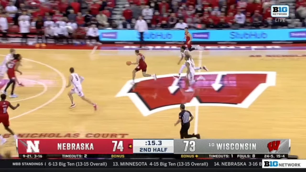 Nebraska UPSETS #10 Wisconsin | 2022 College Basketball