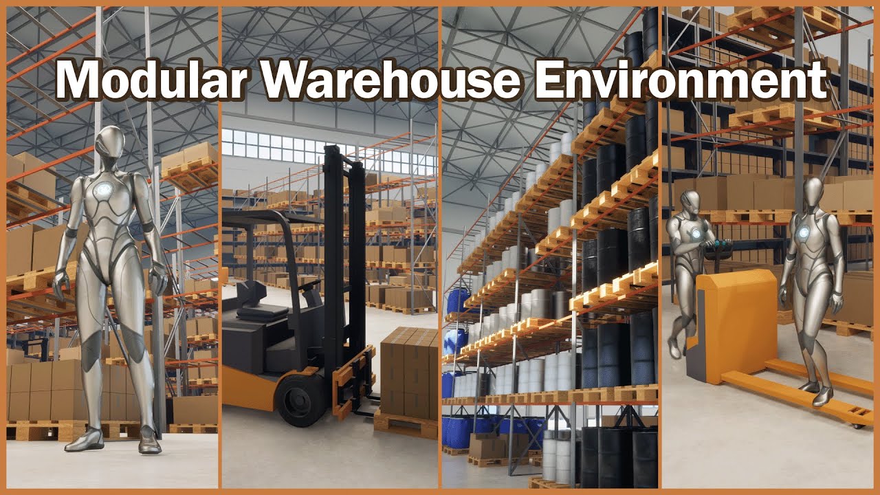 UE5 Warehouse Asset Pack Trailer - Modular warehouse environment for Unreal Engine 5