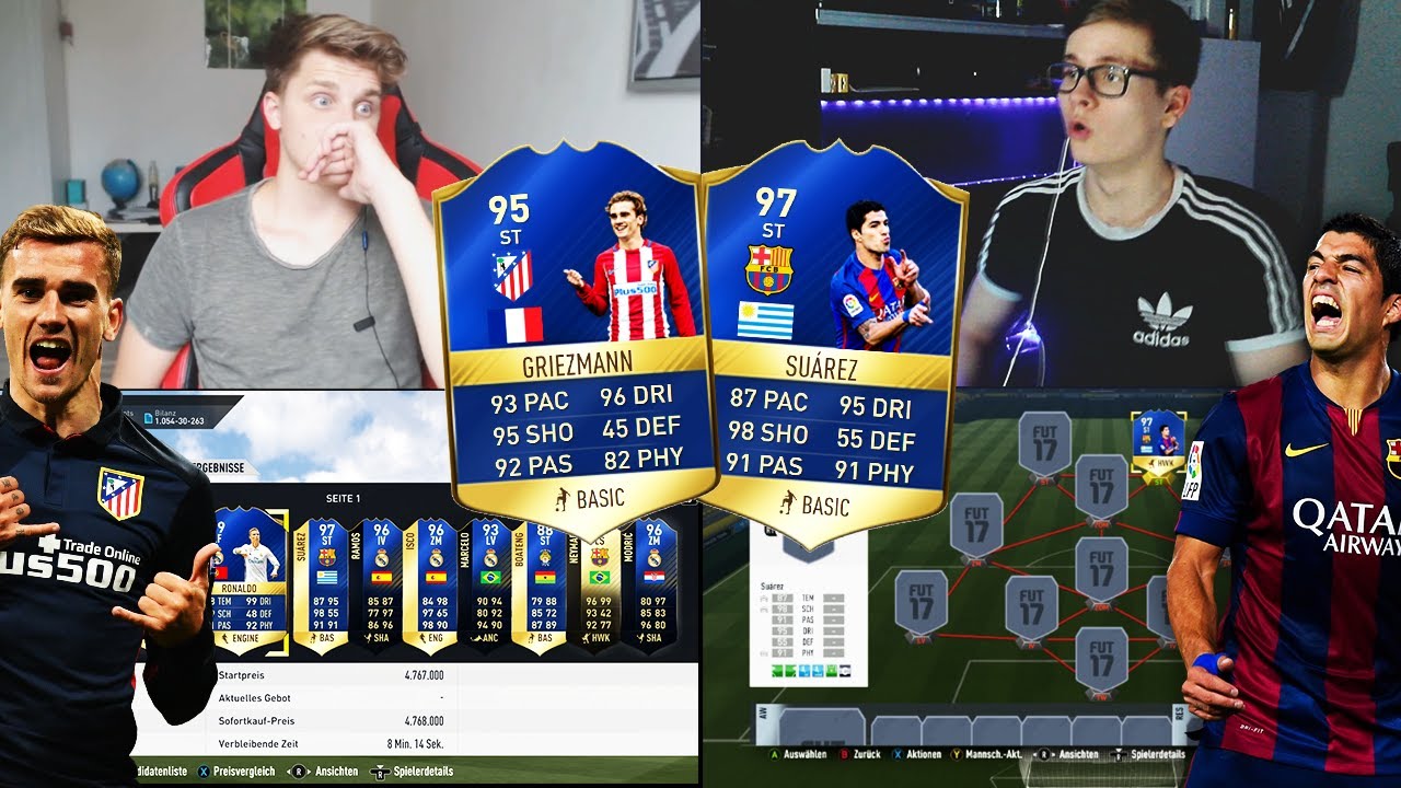 FIFA 17: TOTS SUAREZ vs TOTS GRIEZMANN BUY FIRST GUY BATTLE vs FIFAGAMING 😱🔥😈 - ONLY SPECIAL CARDS!