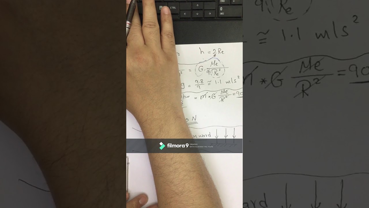 مسائل محلولة على الجاذبية gravity solved problems
