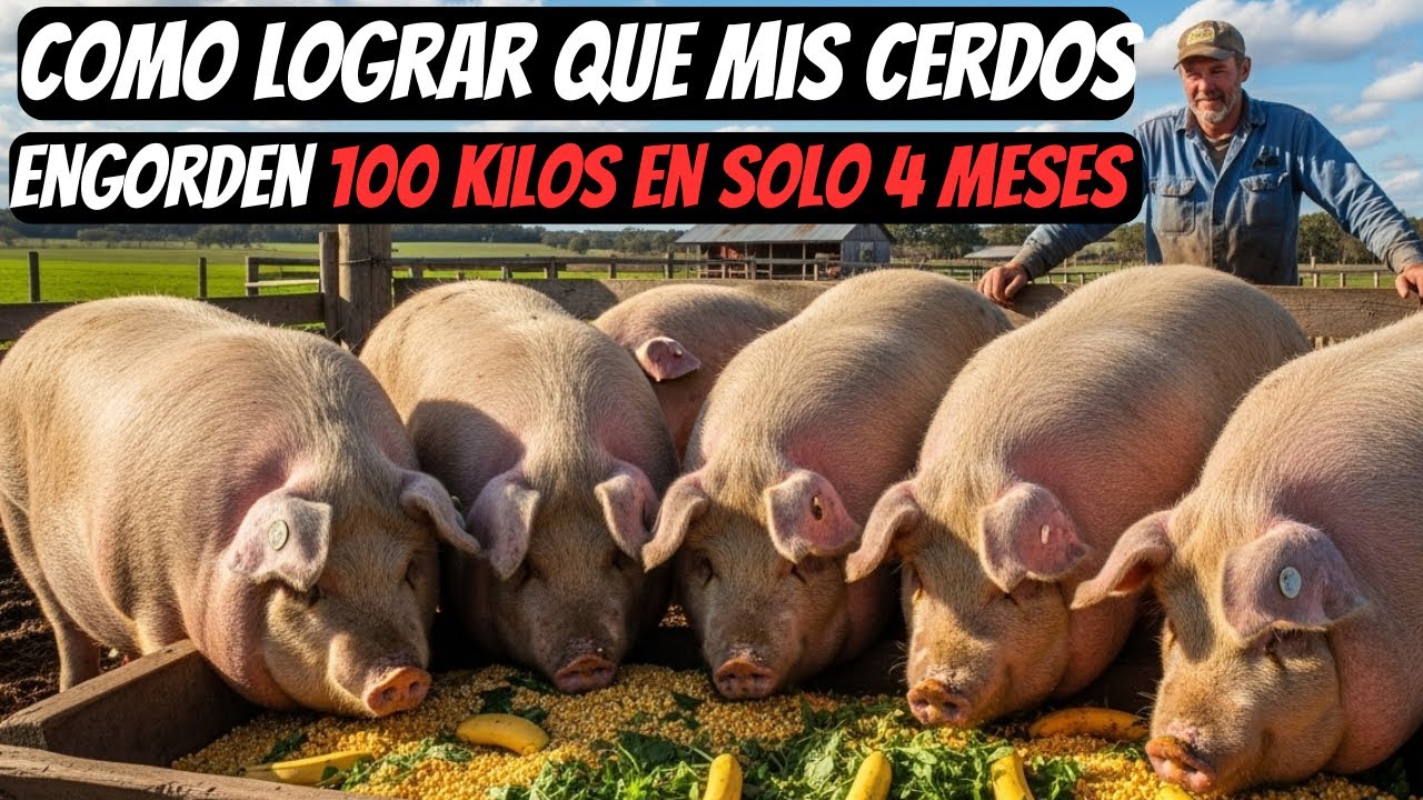 Como lograr que mis cerdos engorden 100 kilos en solo 4 meses con alimento casero barato