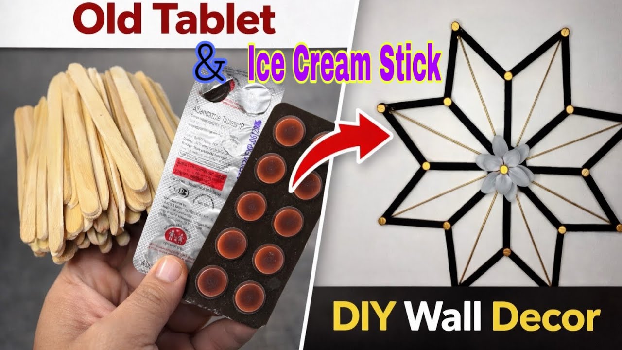 Creative Wall Decor Using Waste Materials | Easy DIY#osmcraft 