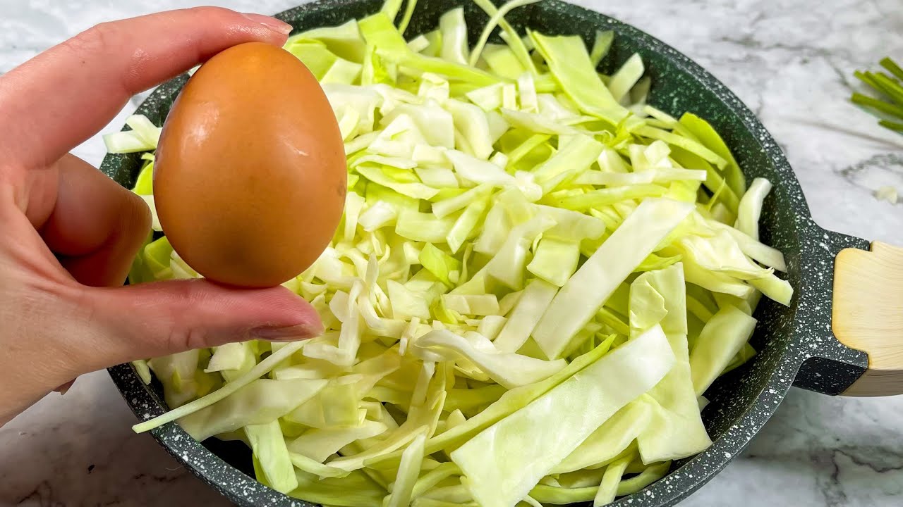 У вас дома есть капуста и яйца? 😋 простой, быстрый и вкусный рецепт капусты