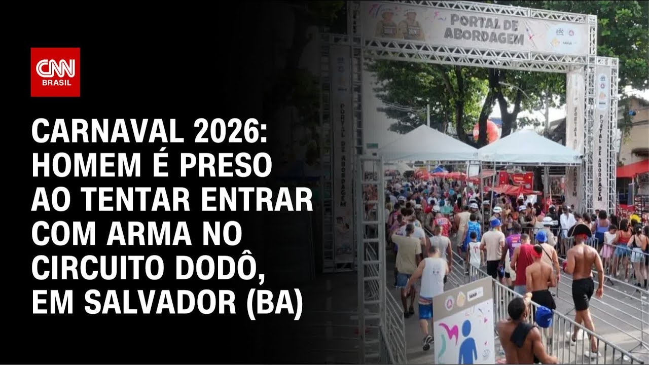 Homem é preso ao tentar entrar armado no Carnaval de Salvador | BOLETIM CNN