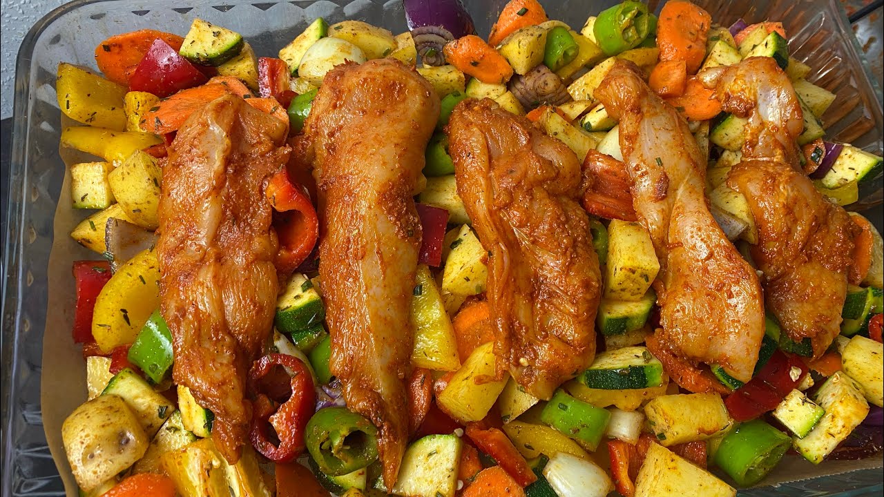 PECHUGA CON VERDURAS AL HORNO - Mi esposo pide esta receta 3 veces por semana - cena saludable
