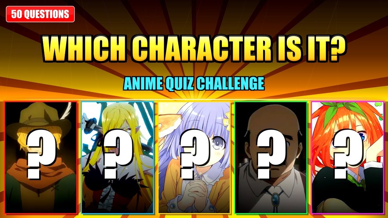 Which Character Is It? Anime Quiz Challenge (50 Questions) #4