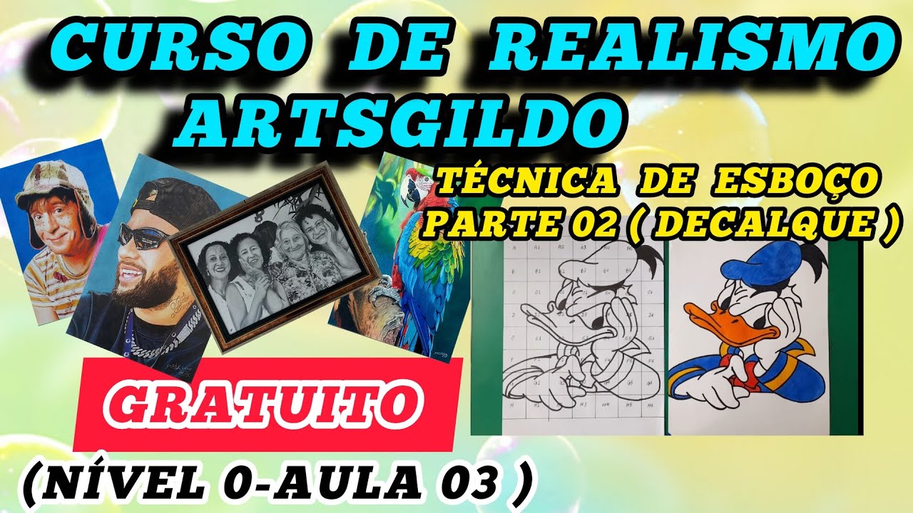 AULA 03 (INICIANTES NÍVEL 0) TÉCNICA DE ESBOÇO DECALQUE