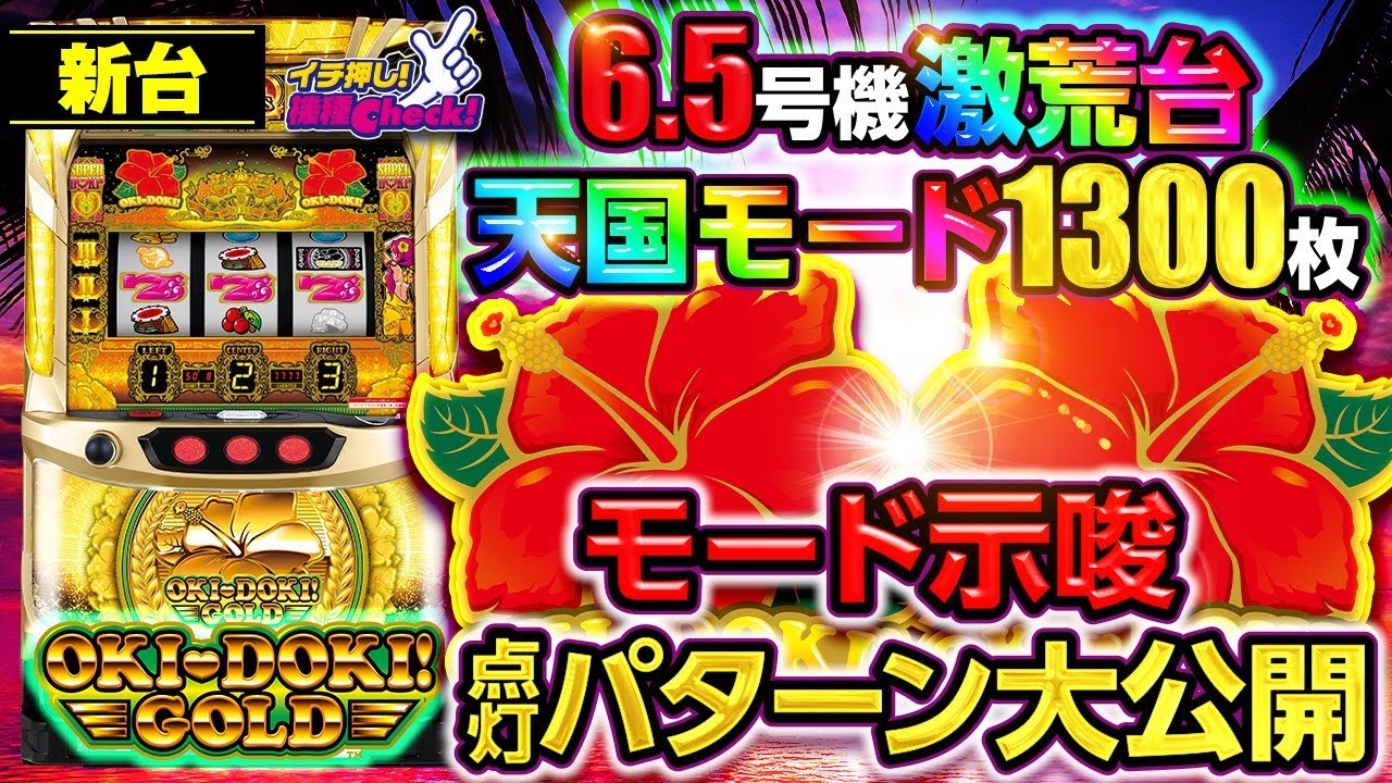 新台【沖ドキ！GOLD(沖ドキゴールド)】期待値1300枚超の天国モードを見抜く! ハイビスカス点灯パターン全公開!!「イチ押し機種CHECK！」[パチスロ・スロット]