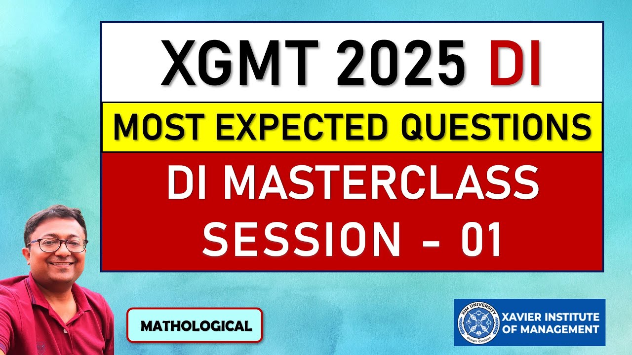 XGMT 2025 Expected Questions || Data Interpretation Practice Masterclass Session 1 || XGMT 2025 DI
