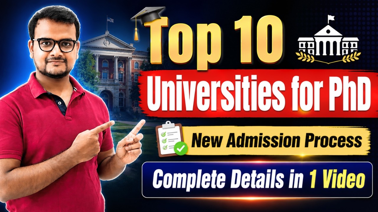 Top 10 Universities for PhD in India | New Admission Process | PhD Admission 2026 | UGC NET MENTOR
