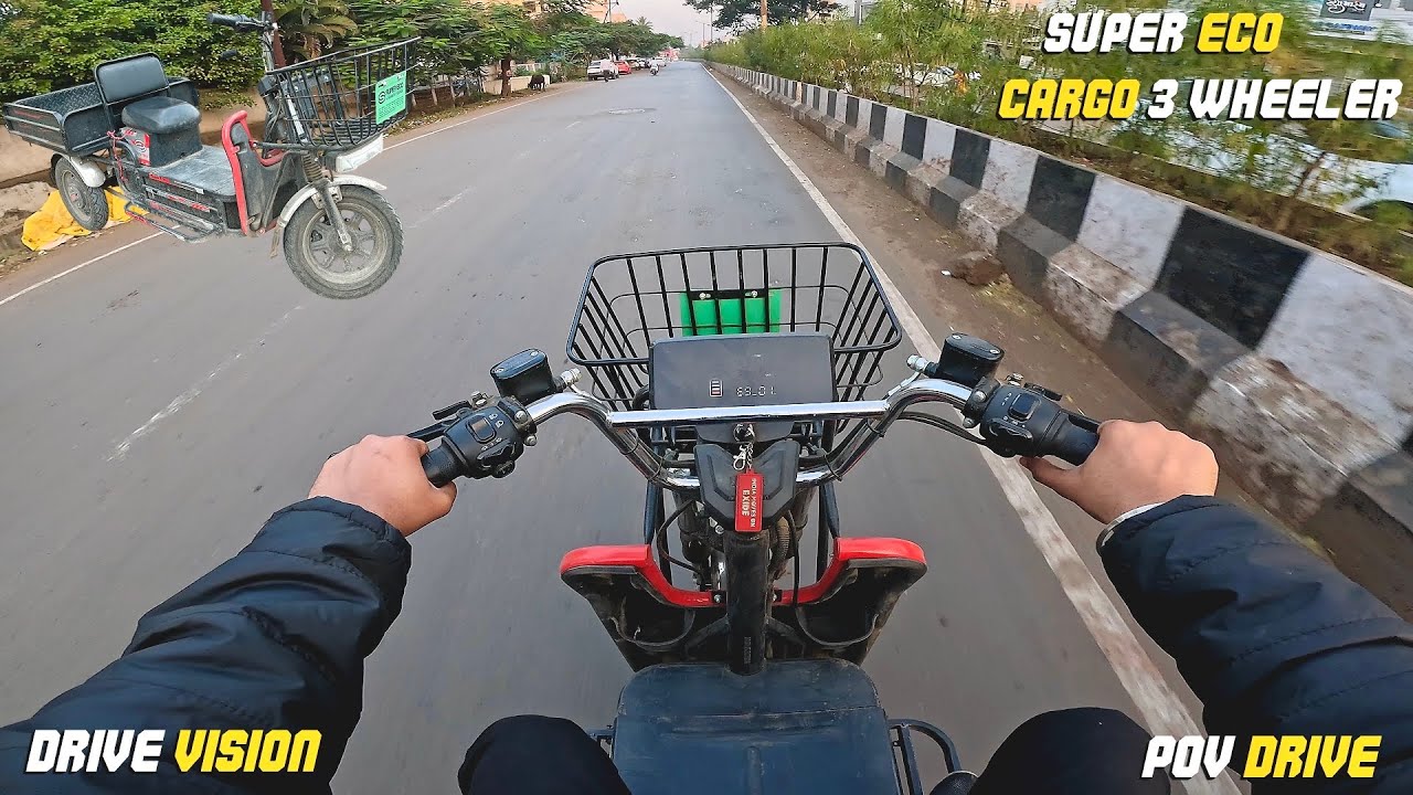SUPER ECO CARGO 3 WHEELER : POV DRIVE | The Beat Mini Transporter | #cargo #3wheeler #povdrive #asmr