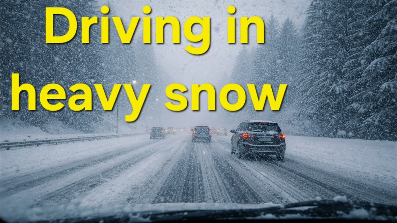 Driving in heavy snow ❄️❄️❄️