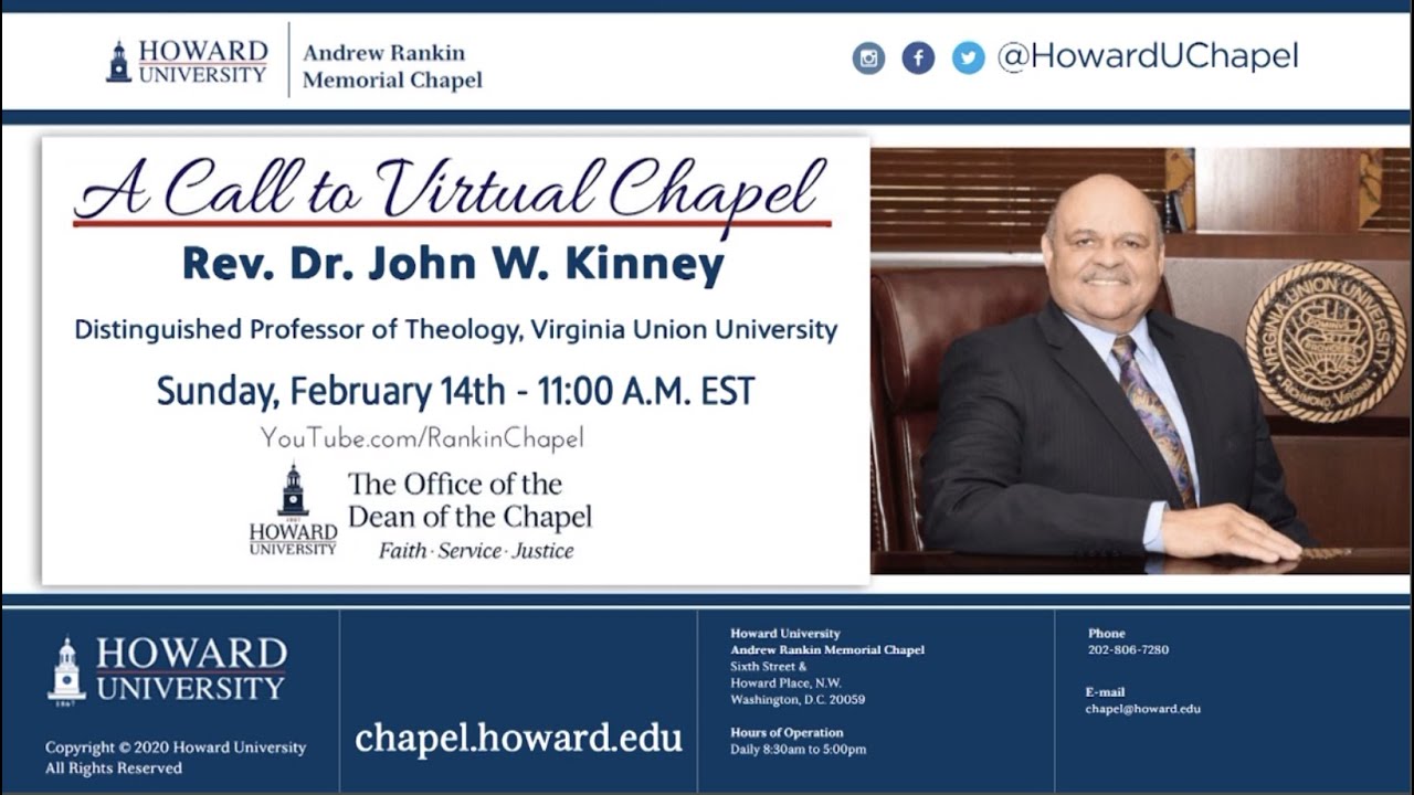 Rev. Dr. John W. Kinney | Andrew Rankin Memorial Chapel | Howard University
