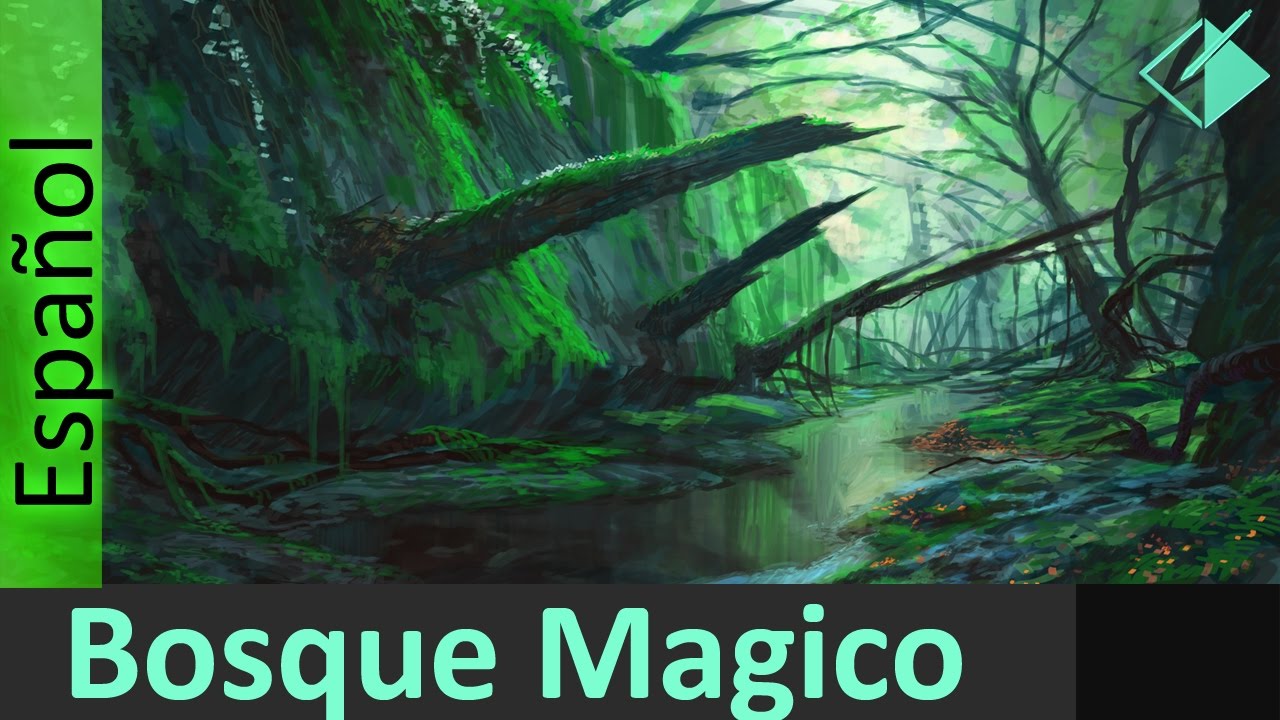 Cómo pintar escenarios en photoshop Bosque mágico por jesus conde