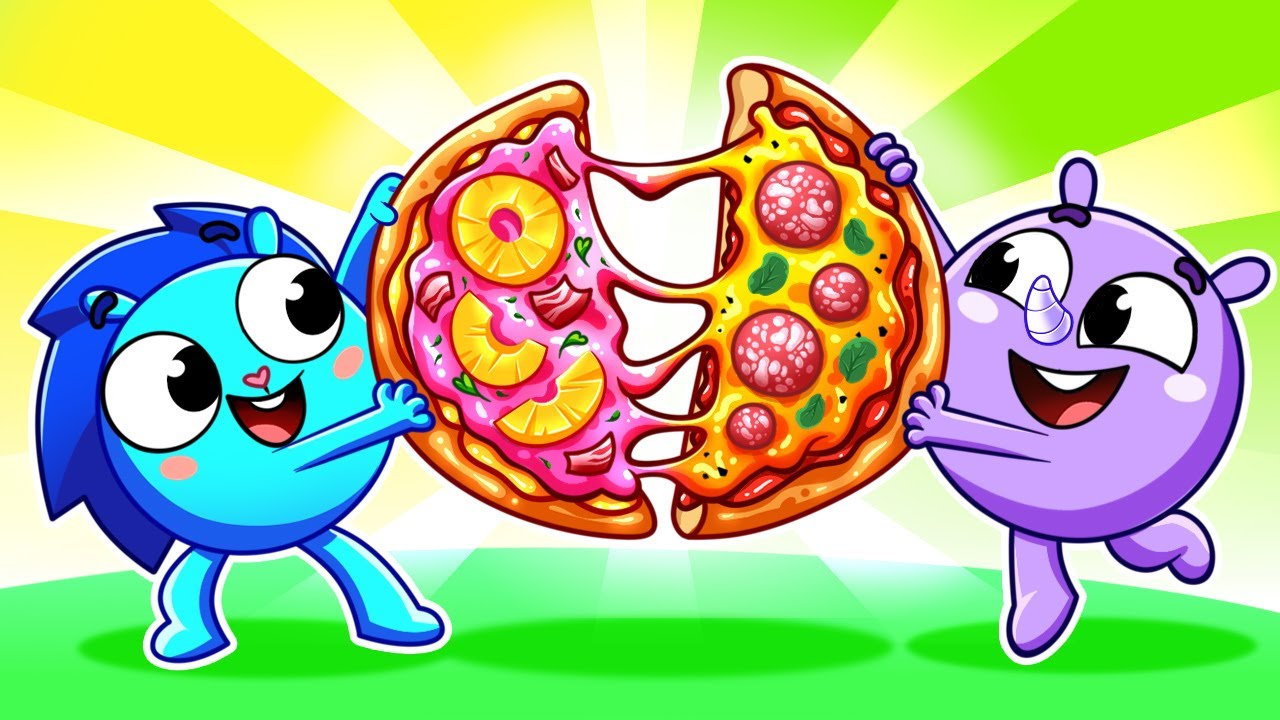Let's Share the Pizza Song | Funny Kids Songs And Nursery Rhymes by Baby Zoo Karaoke