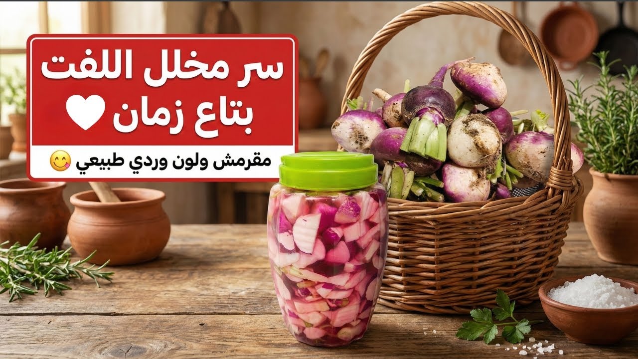 أسرع طريقة لعمل مخلل اللفت في البيت 😋 سر القرمشة واللون الأحمر الطبيعي 👌جاهز للأكل في 3 أيام فقط 💯